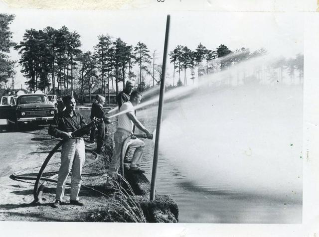 Vass Fire Department - Service Testing a New Fire Engine in 1963 at Crystal Lake in Lakeview