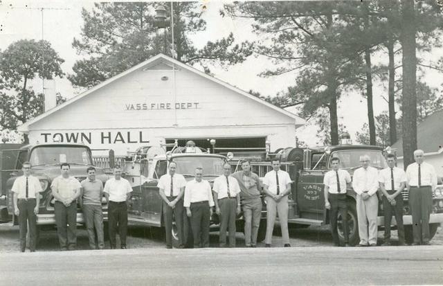 Town of Vass Fire Department with some of their members and equipment.